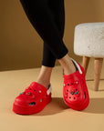 Pembe Potin Yüksek Taban Jibbitzli Eva Comfort Kadın Sandalet DNZ224-24 - 483054682424