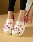 Pembe Potin Yüksek Taban Jibbitzli Eva Comfort Kadın Sandalet DNZ224-24BejFuşya - 483054682424