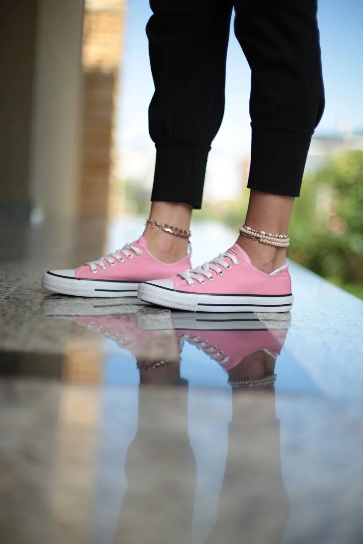 Pembe Potin All Star Kadın Ayakkabı A3232-20 Pembe - Pembe / 36 - 483054289208
