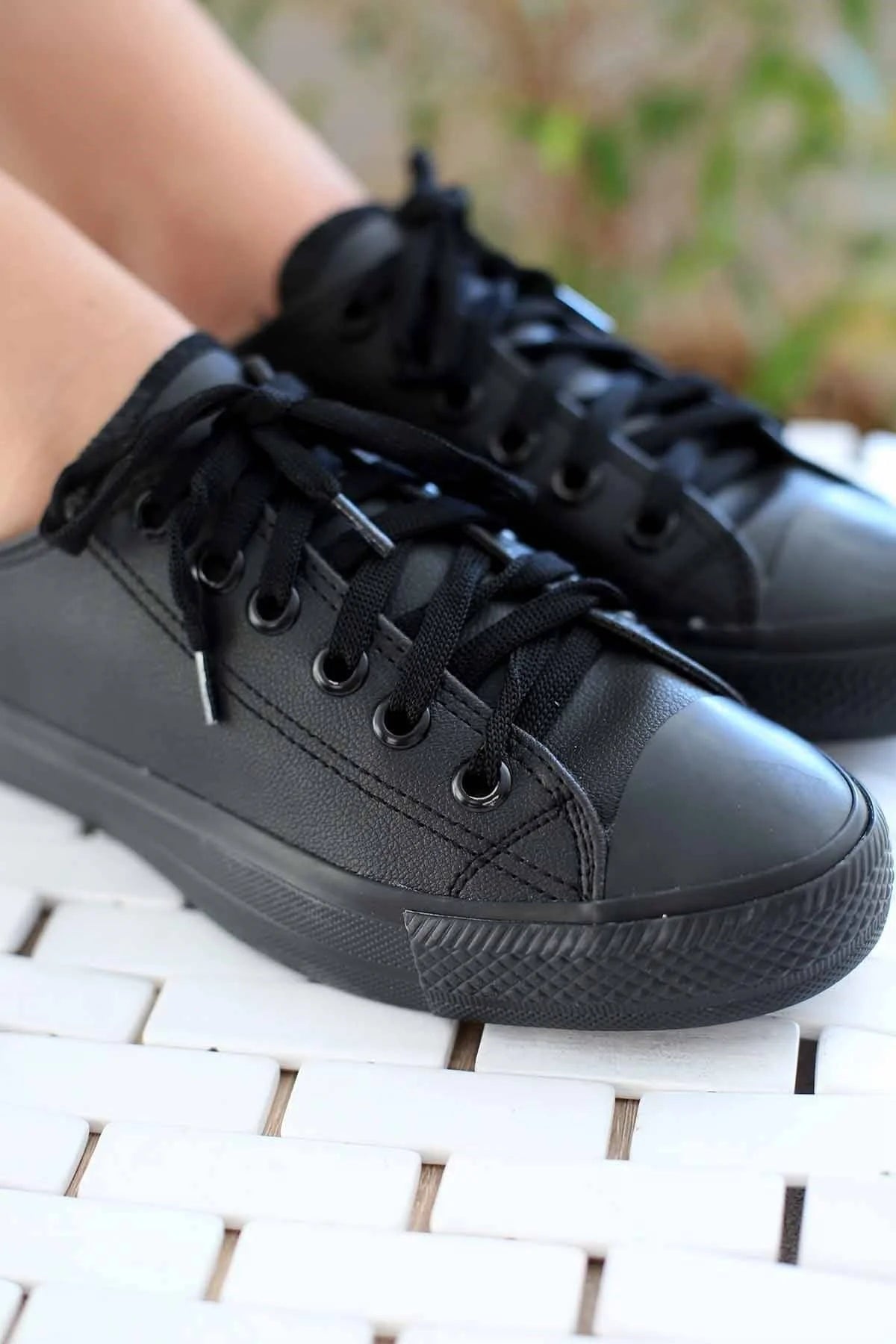 Pembe Potin All Star Kadın Ayakkabı A3232-20Siyah Siyah - 483054289208