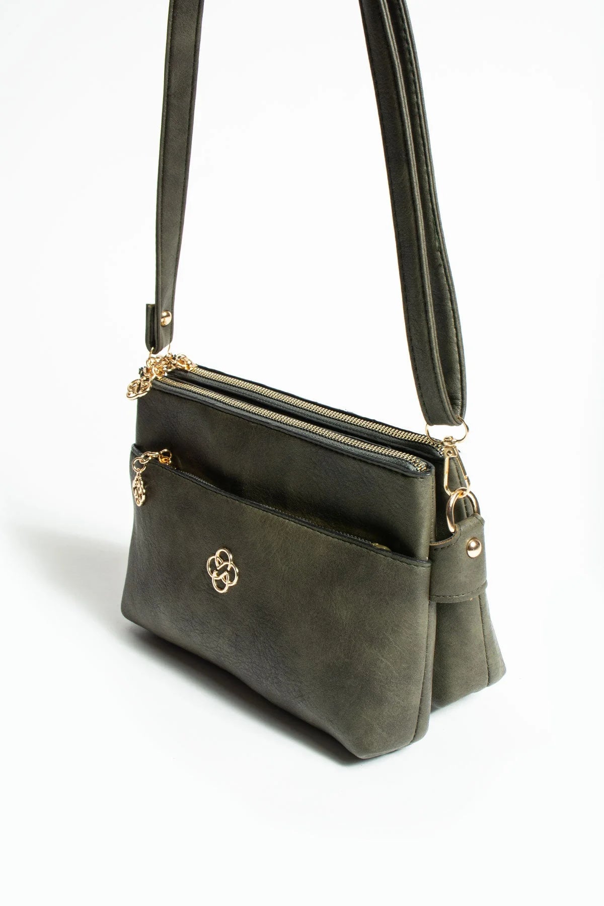 Pembe Potin Ayarlanabilir Askılı 3 Bölmeli Fermuarlı Kadın Omuz Çantası BAG4944-23Cilt - Yeşil / Std - 483054387512