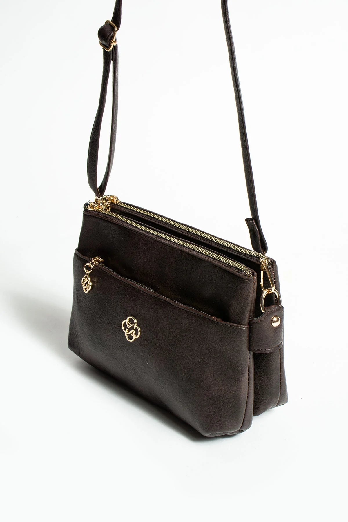 Pembe Potin Ayarlanabilir Askılı 3 Bölmeli Fermuarlı Kadın Omuz Çantası BAG4944-23Cilt - Kahverengi / Std - 483054387512