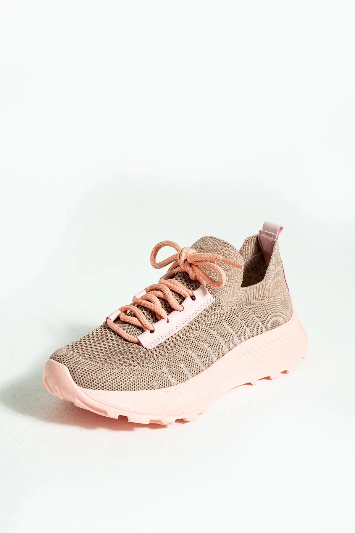 Pembe Potin Fileli Bağcıklı Anatomik Taban Kadın Sneakers 36-155-23 - 483054747960