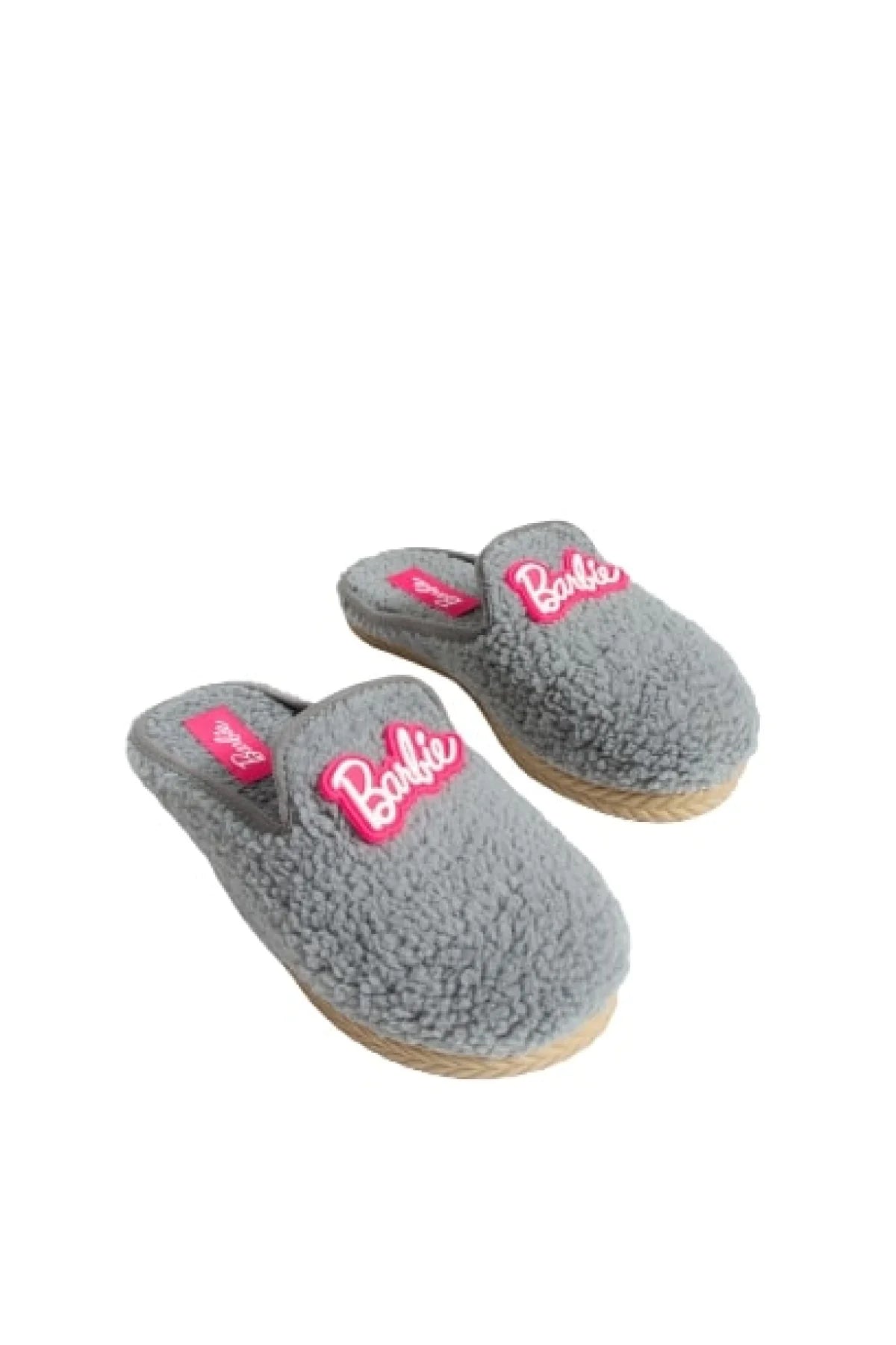 Pembe Potin Önü Kapalı Sessiz Taban Polar Kadın Ev Terliği P01-05-23Bbie - Gri / 36 - 483054125368