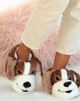 Pembe Potin Sevimli Köpek Kalın Taban Moda Unisex Panduf 001-999-22 - Kahverengi / 36 - 483054616888