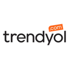 Siyah trendpal logosu turuncu '.com' etiketiyle